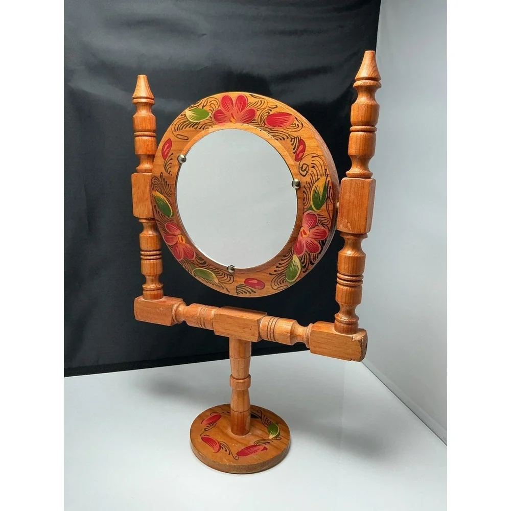 Vintage Painted Dresser Mirror Wood Frame BOHO Chic Retro‎ Farmhouse Decor